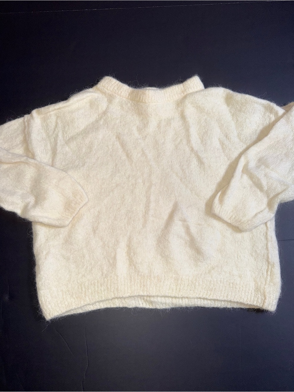 Free People Cozy Women's Cream Crewneck Sweater